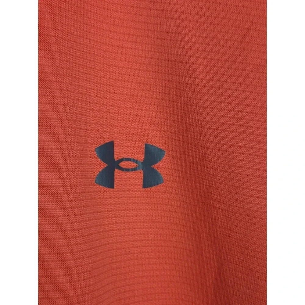 Under Armour Golf Polo Mens XXL Dark Orange Shirt HeatGear Loose‎ Fit Athletic